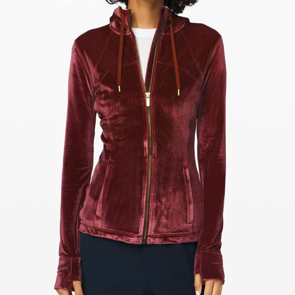 Lululemon Define Hooded Jacket Velvet Garnet Size 8